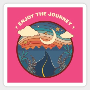 Enjoy the journey Flower child hippy Sticker